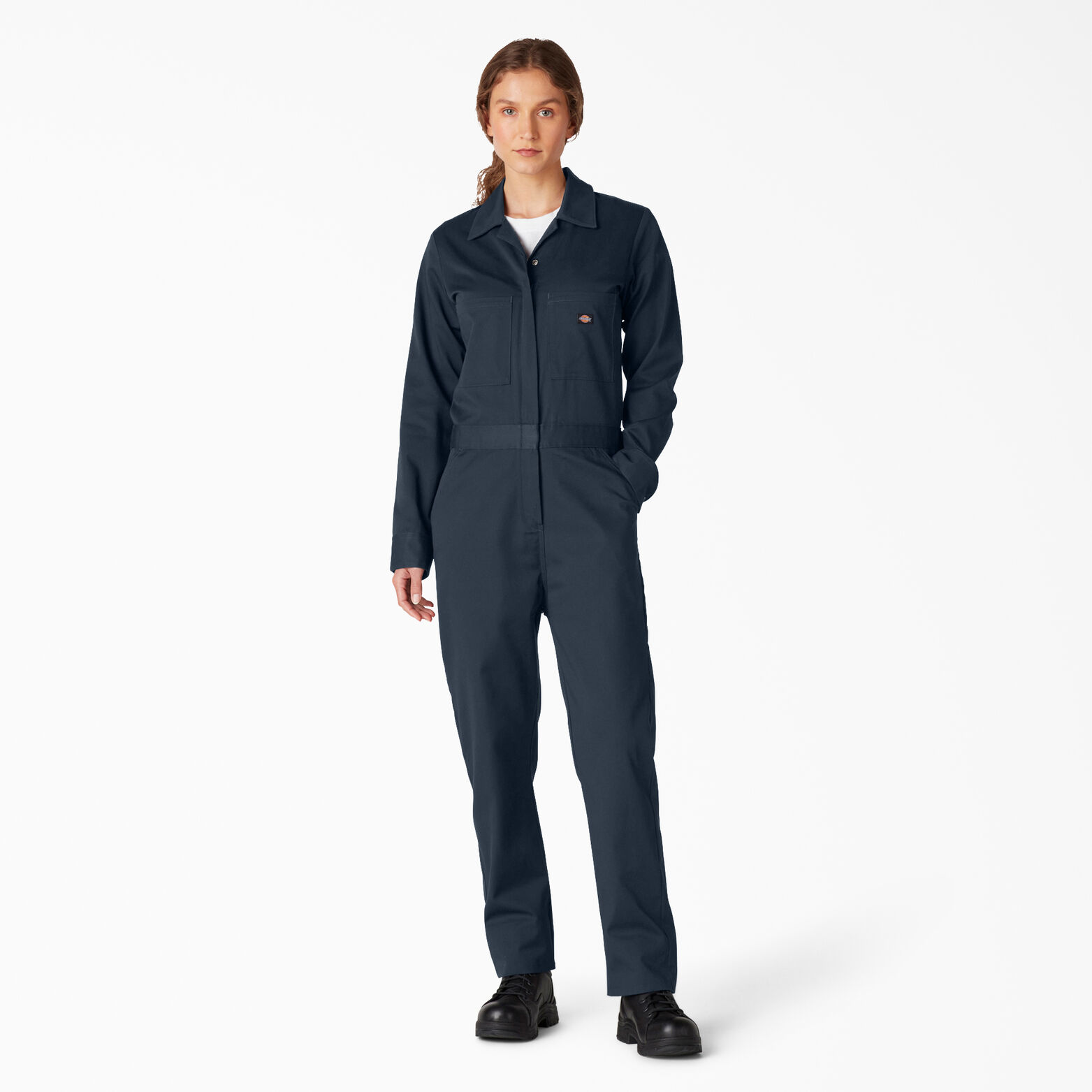 Long Sleeve Coveralls XL Navy Cotton 